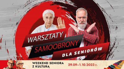 Grafika promująca Warsztaty Samoobrony dla Senior&oacute;w